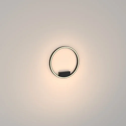 Светильник потолочный LED Rim MOD058CL-L25B3K Maytoni чёрный 1 лампа, основание чёрное в стиле современный хай-тек минимализм кольца фото 2