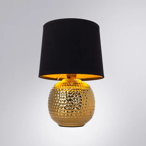 Настольная лампа Merga A4001LT-1GO Arte Lamp чёрная 1 лампа, основание золотое керамика в стиле классический  фото 2
