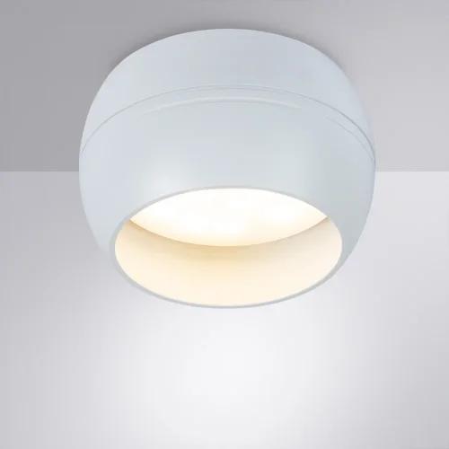 Светильник накладной Gambo A5551PL-1WH Arte Lamp белый 1 лампа, основание белое в стиле минимализм современный круглый фото 2