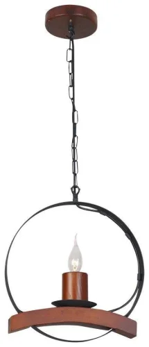 Светильник подвесной 591-703-01 Velante без плафона 1 лампа, основание чёрное коричневое в стиле кантри 
