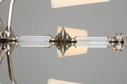 Люстра подвесная Dimaro OML-87803-05 Omnilux бежевая на 5 ламп, основание хром в стиле классический фото 5