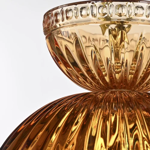 Светильник подвесной 5480/17 G Amber/M-1G Bohemia Ivele Crystal янтарный 3 лампы, основание золотое в стиле классический  фото 3