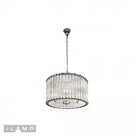 Люстра подвесная Manhattan MD0266-4B Silver iLamp прозрачная на 4 лампы, основание никель в стиле американский современный 