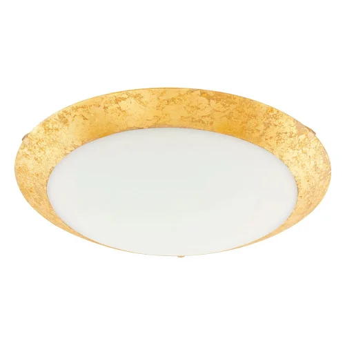 Светильник потолочный LED Montenovo 98023 Eglo золотой белый 1 лампа, основание белое золотое в стиле современный 