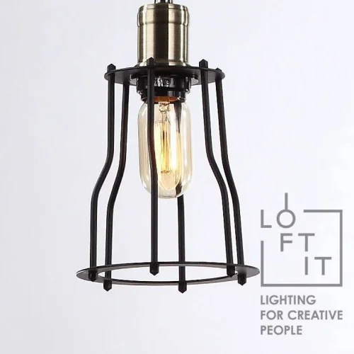 Светильник подвесной LOFT1114 LOFT IT чёрный 1 лампа, основание чёрное в стиле лофт  фото 2