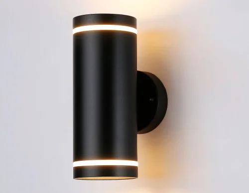 Настенный светильник ST3333 Ambrella light уличный IP54 чёрный 2 лампы, плафон чёрный в стиле хай-тек современный GX53 фото 2