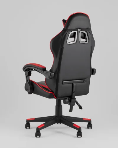 Кресло спортивное TopChairs Shadow, черно-красный УТ000039459 Stool Group, чёрный красный/экокожа, ножки/полимер/чёрный, размеры - 1250*1350***490*470 фото 7
