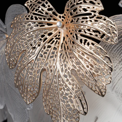 Люстра подвесная Dryad CL305180 Citilux белая прозрачная на 21 лампу, основание золотое в стиле классический современный флористика фото 3