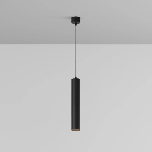 Светильник подвесной Focus LED P072PL-L12B4K-1 Maytoni чёрный на 1 лампу, основание чёрное в стиле современный хай-тек фото 2