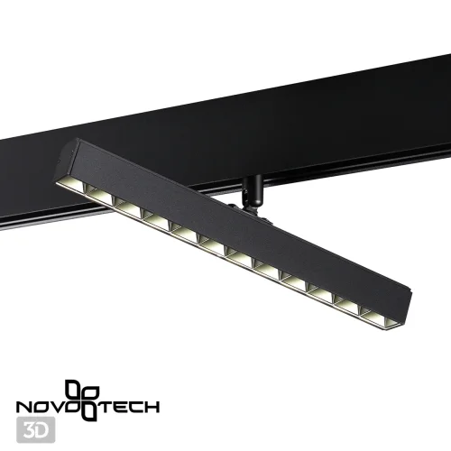 Трековый светильник для низковольтного шинопровода LED Flum 358610 Novotech чёрный для шинопроводов серии Flum фото 3