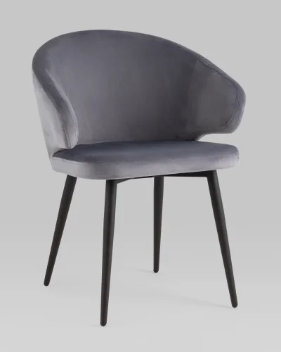 Стул с подлокотниками Codo велюр серый УТ000039137 Stool Group, /, ножки//, размеры - *790***620*570