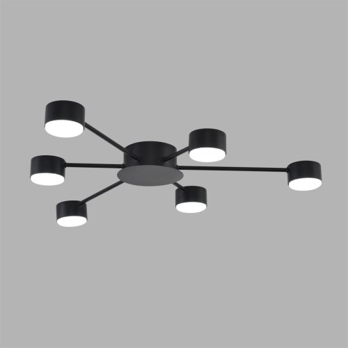 Светильник потолочный Torina 8344/6C Lumion чёрный на 6 ламп, основание чёрное в стиле минимализм фото 4