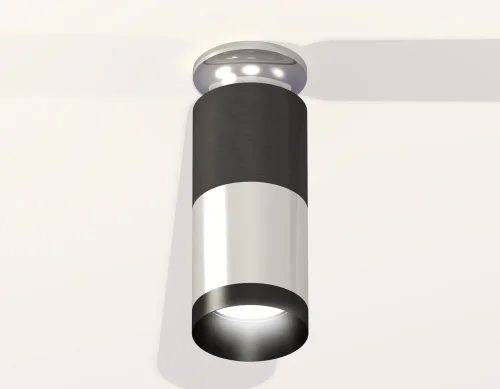 Светильник накладной Techno spot XS6305100 Ambrella light чёрный серебряный 1 лампа, основание серебряное в стиле современный круглый фото 3