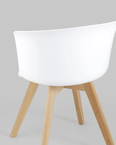 Стул Blossom с подушкой белый УТ000005382 Stool Group, белый/ткань, ножки/дерево/бежевый, размеры - ***** фото 6