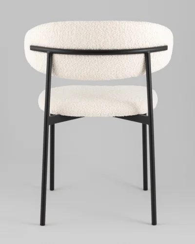 Стул Sevyn, букле молочный УТ000040251 Stool Group, молочный/букле, ножки/металл/чёрный, размеры - *700**** фото 5