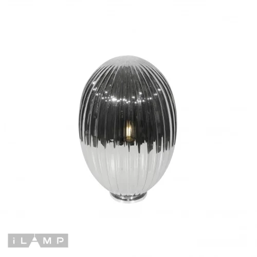 Настольная лампа Jazz AT9003-1A GR iLamp чёрная серая 1 лампа, основание хром металл в стиле современный  фото 2