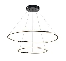 Светильник подвесной LED Veritate A2211SP-2BK Arte Lamp чёрный 1 лампа, основание чёрное в стиле хай-тек современный кольца