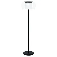 Торшер LED Briaglia-C 99037 Eglo белый прозрачный на 1 лампу, основание чёрное в стиле хай-тек современный 