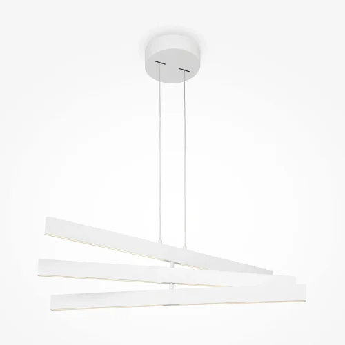 Светильник подвесной LED Origami MOD163PL-L38W4K Maytoni белый 1 лампа, основание белое в стиле хай-тек современный линейный фото 2