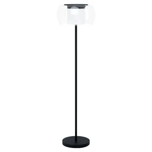 Торшер LED Briaglia-C 99037 Eglo прозрачный белый на 1 лампу, основание чёрное в стиле хай-тек современный 