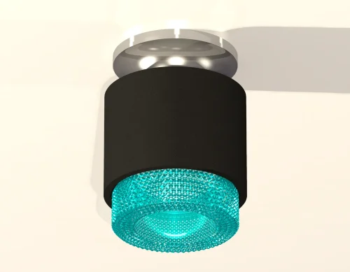 Светильник накладной Techno spot XS7511082 Ambrella light чёрный 1 лампа, основание серебряное в стиле хай-тек современный круглый фото 3
