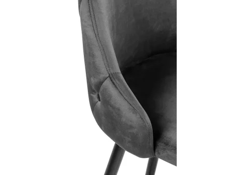 Барный стул Archi dark gray 15044 Woodville, серый/велюр, ножки/металл/чёрный, размеры - ****490*500 фото 9