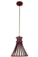 Светильник подвесной Ramada OML-59413-01 Omnilux белый 1 лампа, основание коричневое в стиле кантри 