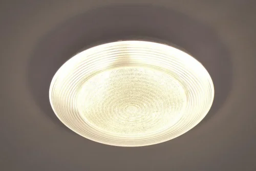 Светильник потолочный LED с пультом 10267/S LED Escada прозрачный 1 лампа, основание белое в стиле современный с пультом фото 3