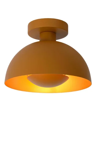 Светильник потолочный Siemon 45196/01/44 Lucide оранжевый коричневый 1 лампа, основание коричневое оранжевое в стиле современный 