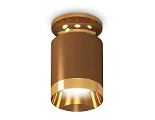 Светильник накладной Techno spot XS6304130 Ambrella light коричневый 1 лампа, основание коричневое в стиле модерн круглый