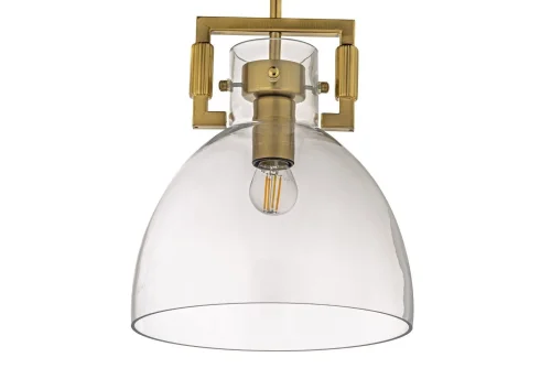 Светильник подвесной Daiano E 1.P1 CL Arti Lampadari прозрачный 1 лампа, основание золотое в стиле кантри лофт  фото 2