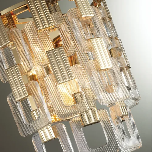 Бра Buckle 4989/2W Odeon Light прозрачный на 2 лампы, основание золотое в стиле современный  фото 4