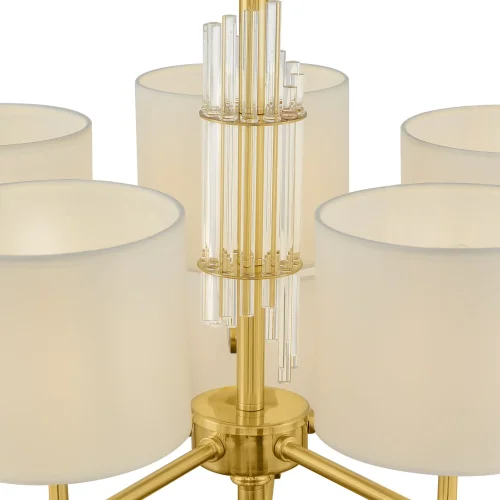 Люстра подвесная Alloro MOD088PL-15BS Maytoni белая на 15 ламп, основание латунь в стиле классический  фото 3
