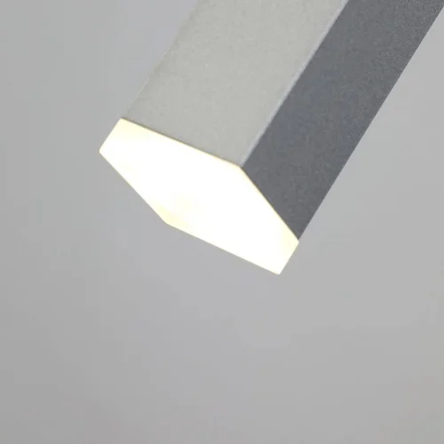 Светильник подвесной LED Somnium 2242-1P Favourite серебряный на 1 лампу, основание серебряное в стиле современный трубочки фото 4