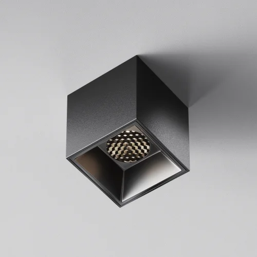Светильник накладной Alfa LED C064CL-5W4K-SQ-B Maytoni чёрный на 1 лампу, основание чёрное в стиле современный хай-тек квадратный фото 2