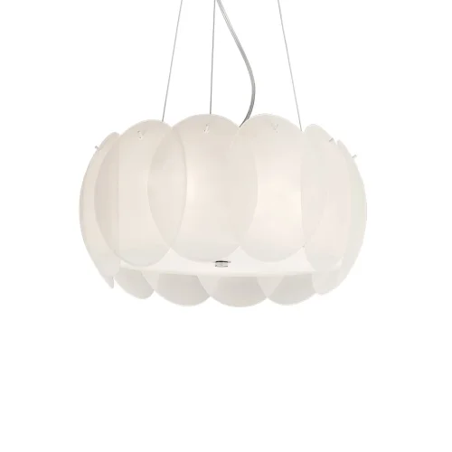 Люстра подвесная OVALINO SP5 Ideal Lux белая на 5 ламп, основание белое в стиле современный 