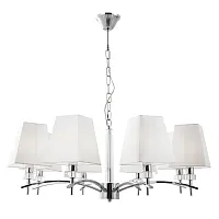 Люстра подвесная Kensington A4098LM-8CC Arte Lamp белая на 8 ламп, основание хром в стиле современный 