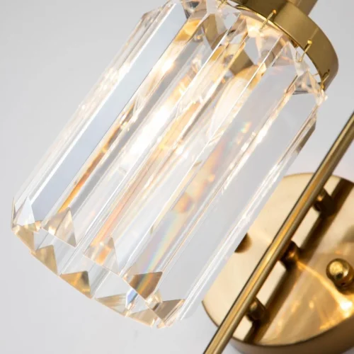 Бра Duke 2969-1W Favourite прозрачный на 2 лампы, основание золотое в стиле современный  фото 2