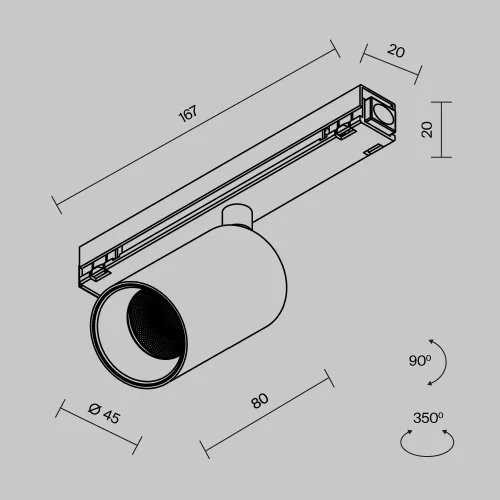 Трековый светильник LED уличный Exility IP O-TR02-1-S-8WB3K Maytoni чёрный для шинопроводов серии Exility IP чёрный фото 12