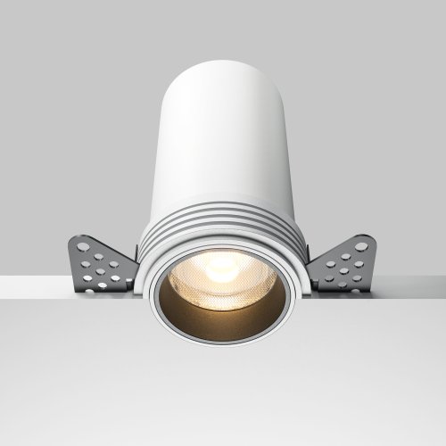 Светильник точечный LED Focus Led DL125-L12-3K-TRS-W Maytoni белый на 1 лампу, основание белое в стиле современный хай-тек круглый для затирки фото 5