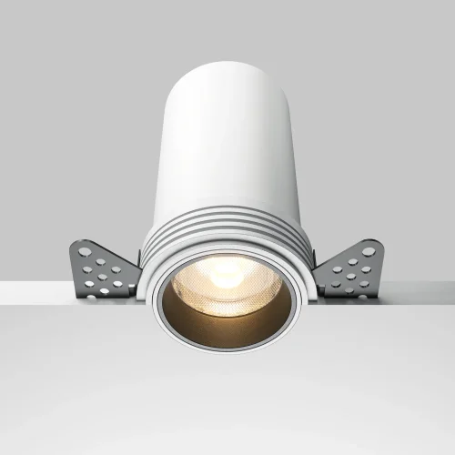 Светильник точечный LED Focus Led DL125-L12-3K-TRS-W Maytoni белый на 1 лампу, основание белое в стиле современный хай-тек круглый для затирки фото 5