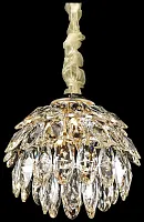 Светильник подвесной Ludgera WE113.02.303 Wertmark прозрачный 2 лампы, основание золотое в стиле современный классический 