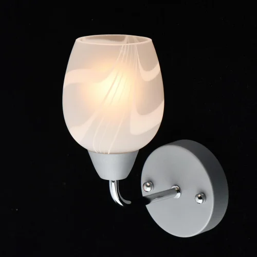 Бра Олимпия 638028301 MW-Light белый на 1 лампа, основание хром в стиле классический  фото 2
