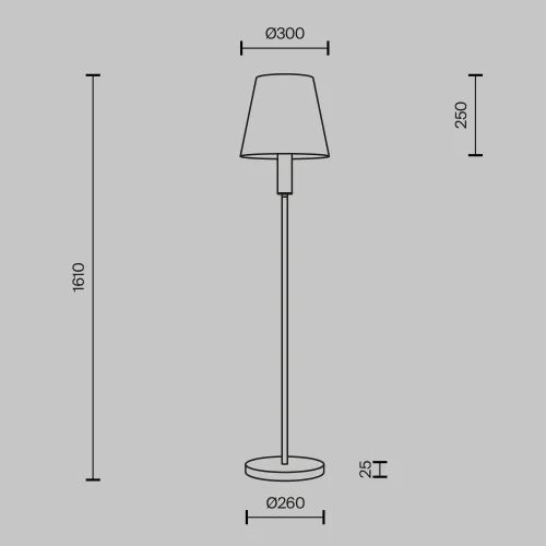 Торшер Lira MOD483FL-01BS Maytoni белый на 1 лампу, основание латунь в стиле современный фото 3