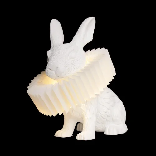Настольная лампа LED Bunny 10117/B LOFT IT белая 1 лампа, основание белое смола полимер в стиле современный животные фото 5