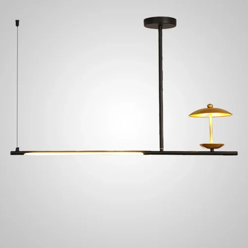 Светильник подвесной HETLEY B L4 Gold Black 203911-23 ImperiumLoft чёрный на 4 лампы, основание золотое в стиле современный фото 14