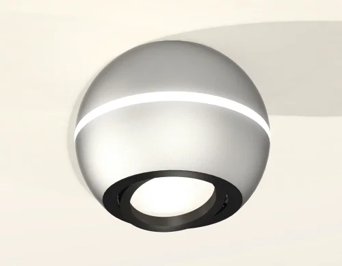 Светильник накладной Techno spot XS1103010 Ambrella light серебряный 1 лампа, основание серебряное в стиле современный круглый фото 2