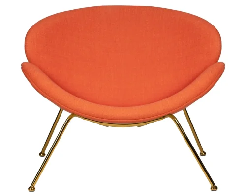 Кресло дизайнерское  72-LMO EMILY, цвет сиденья оранжевый (AF), цвет основания золото Dobrin, оранжевый/ткань, ножки/металл/золотой, размеры - ****810*780 фото 4
