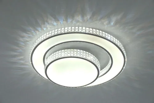 Светильник потолочный LED с пультом 10205/2LED Escada белый на 1 лампу, основание белое в стиле современный с пультом кольца фото 3