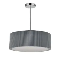 Люстра на штанге Zigrisa 8111/5 Lumion серая на 5 ламп, основание хром в стиле классический 